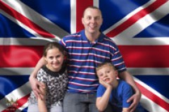 Family session - UK flag